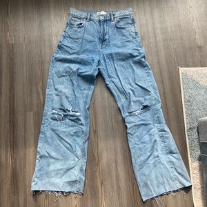 Zara ripped knee loose the 90’s full length jeans
